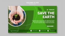 网页元素-保护地球环保banner设计图